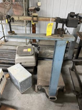 PLATFORM SCALE - FAIRBANKS MORSE & CO - BLUE - 1000LB CAPACITY - 51'' - S/N G343850 (1 of 4)
