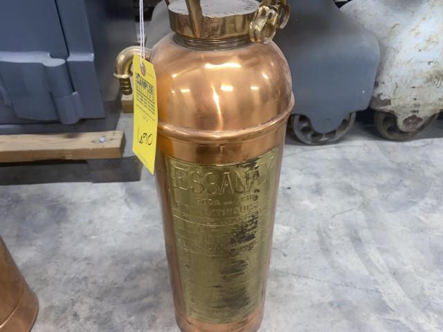 COPPER / BRASS FIRE EXTINGUISHER - ''ESSANAY'' (1 of 3)