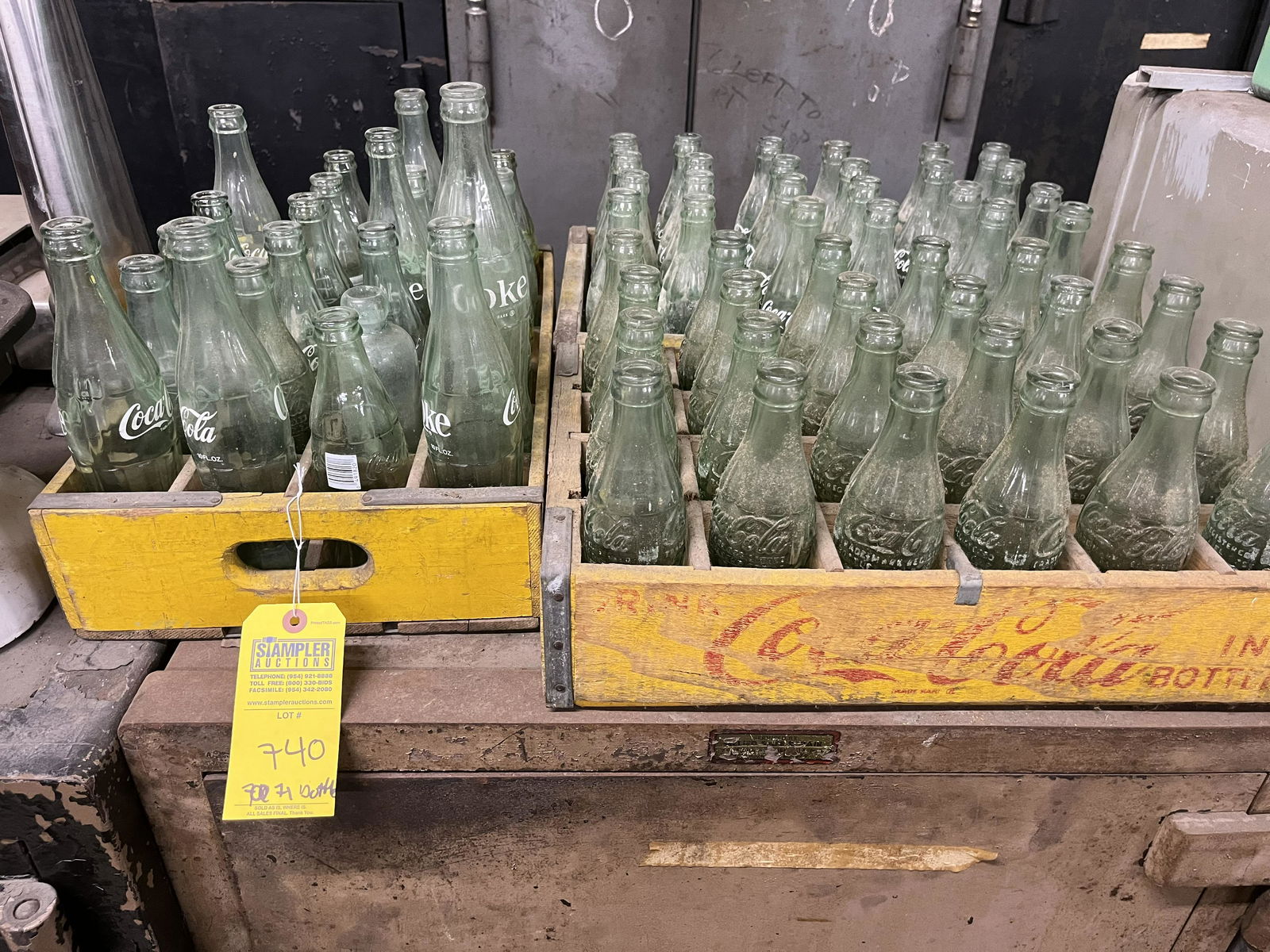 ASSORTED COCA COLA BOTTLES WITH WOOD COCA COLA CRATES - ASSORTED SIZES (1 of 5)