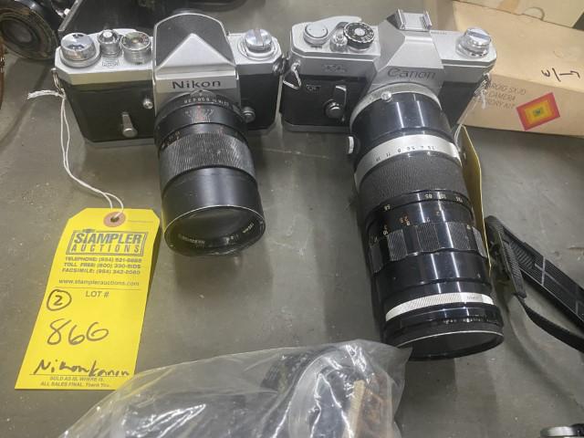 CAMERAS WITH LENSES - CANON / NIKON (1 of 4)