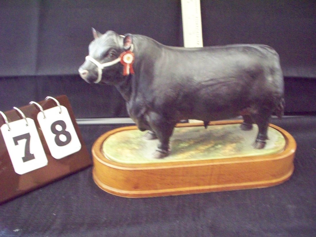 ROYAL WORCESTER 1615A ABERDEEN ANGUS BULL 1961 DORIS LI: ROYAL WORCESTER 1615A ABERDEEN ANGUS BULL 1961 DORIS LINDNER - 7''x10''