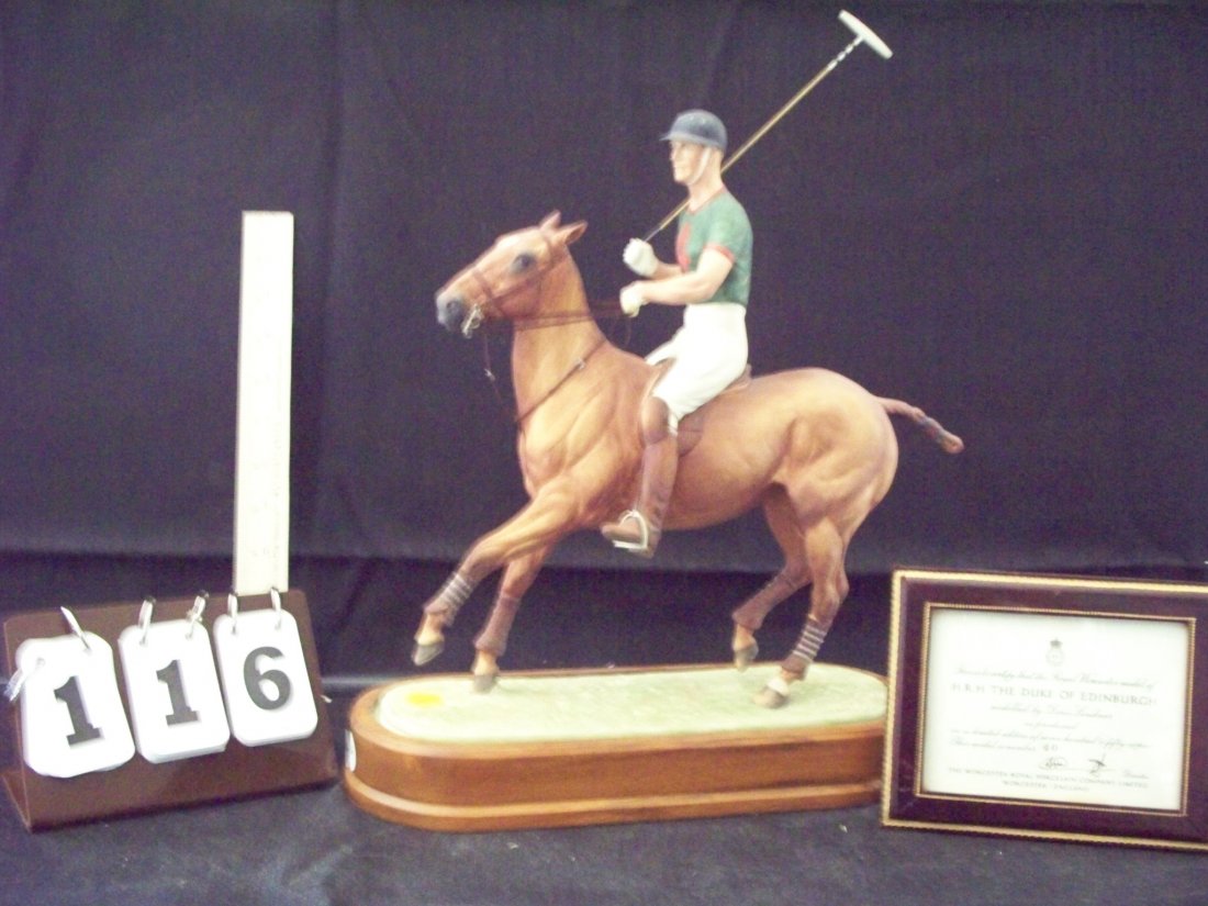 ROYAL WORCESTER W-14 HRH THE DUKE OF EDINBURGH 1968 DOR: ROYAL WORCESTER W-14 HRH THE DUKE OF EDINBURGH 1968 DORIS LINDNER - 14''x10''