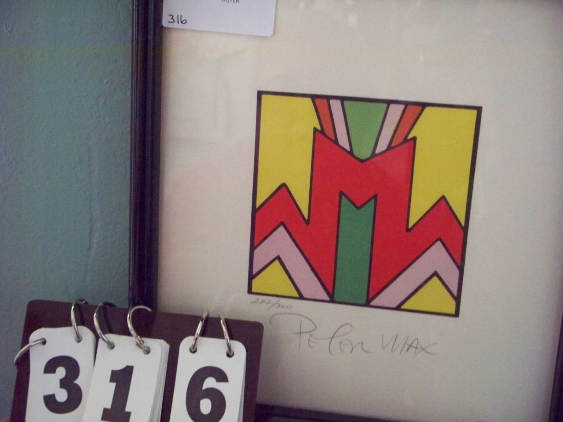 ARTWORK - PETER MAX - 282/300 - 5''x5'' P / 11''x11'' O: ARTWORK - PETER MAX - 282/300 - 5''x5'' P / 11''x11'' OA