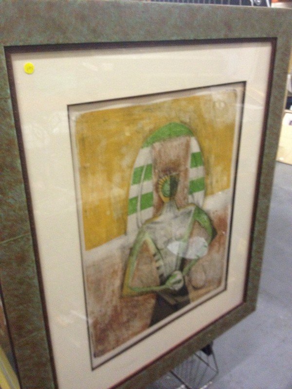 ART - ABSTRACT WOMAN - SIGNED R. TAURUS (LOWER RIGHT) -: ART - ABSTRACT WOMAN - SIGNED R. TAURUS (LOWER RIGHT) - NUMBERED 8/150 (LOWER LEFT) - LIMITED EDITION - SIZE 29''x22'' - SIZE WITH FRAME 44''x38''