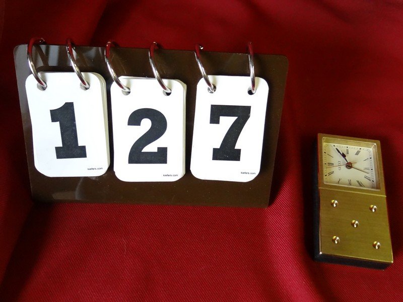 GUCCI CLOCK - DOMINO SHAPE - BRASS PLATED WITH LEATHER: GUCCI CLOCK - DOMINO SHAPE - BRASS PLATED WITH LEATHER BUMPER - MADE IN GERMANY - 3.5''L x .5''W x 1.5''H