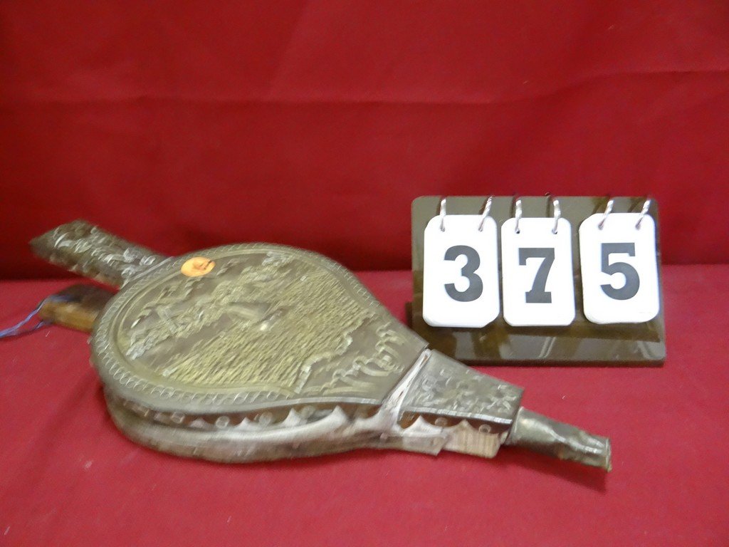 BRONZE BELLOW - SAILBOAT MOTIF - 15'': BRONZE BELLOW - SAILBOAT MOTIF - 15''