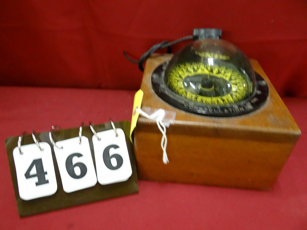 KELVIN WHITE CONSTELLATION COMPASS - STAMPED CHARLES B: KELVIN WHITE CONSTELLATION COMPASS - STAMPED CHARLES B 6281 - 8''L x 8''W x 6.5''H