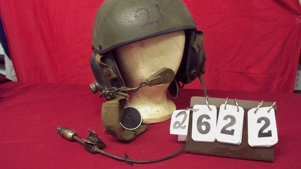 US MILITARY PILOT HELMET - DH-132 - METAL WITH: US MILITARY PILOT HELMET - DH-132 - METAL WITH EARPHONES