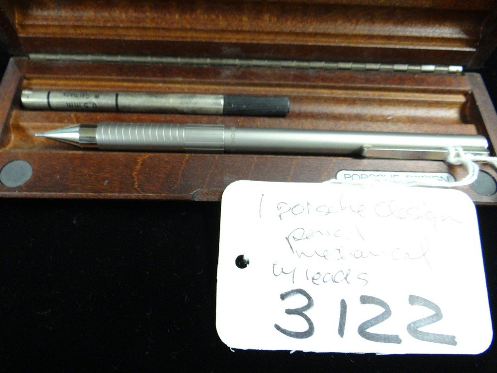 MECHANICAL PENCIL - PORSCHE DESIGN / WITH LEADS / METAL: MECHANICAL PENCIL - PORSCHE DESIGN / WITH LEADS / METAL CASE IN WOOD BOX