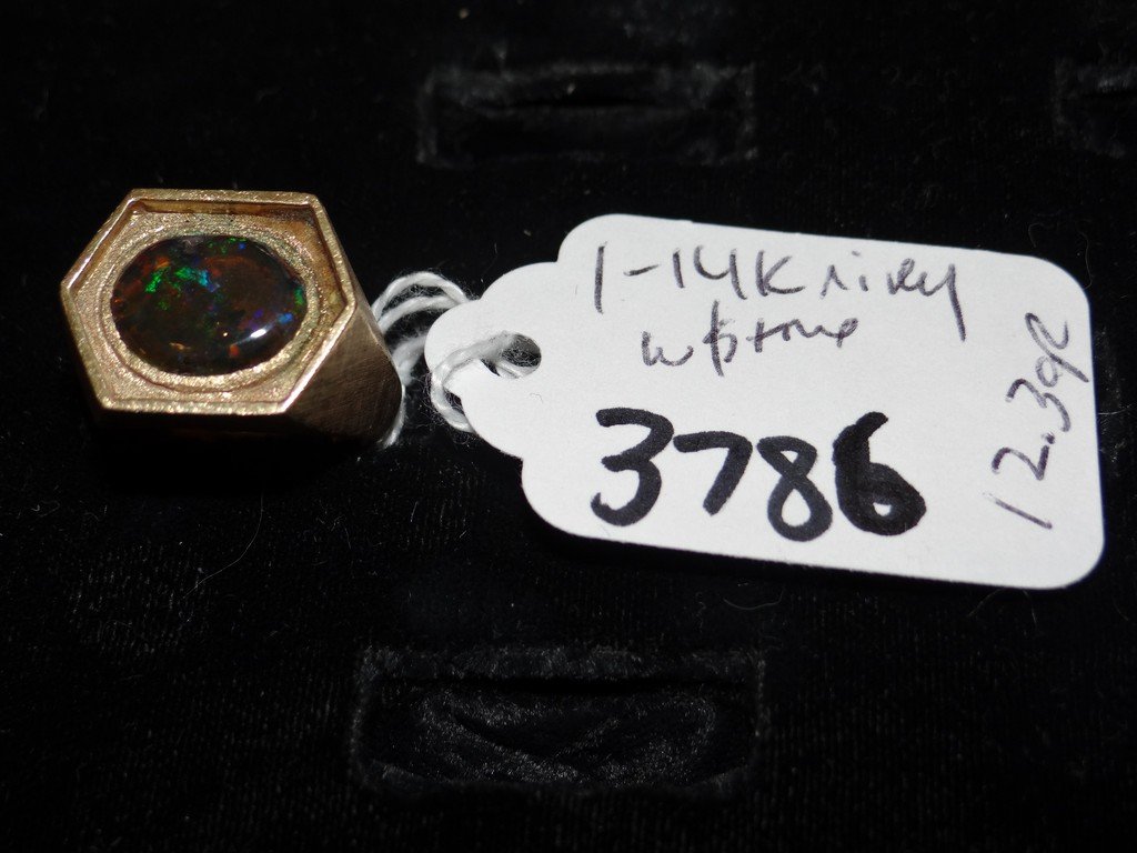 GENTS RING - 14K - MULTI-COLORED STONE 2+/-CT - 12.3G: GENTS RING - 14K - MULTI-COLORED STONE 2+/-CT - 12.3G