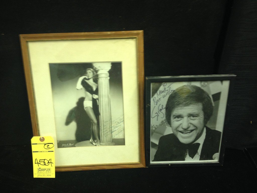 LOT OF 2 PHOTOGRAPHS - BLACK & WHITE - PERSONALIZED: LOT OF 2 PHOTOGRAPHS - BLACK & WHITE - PERSONALIZED ''TO: MARK'' - SOUPY SALES PHOTO /// ''ANITA'' FEMALE WITH COLUMN BY JOHN REED - 8''x11''