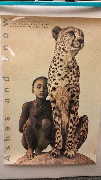 POSTER - ''ASHES AND SNOW'' / CHILD WITH CHEETAH / JAN: POSTER - ''ASHES AND SNOW'' / CHILD WITH CHEETAH / JAN 14 / MAY 14,2006 - BY GREGORY COLBERT - 36''x24''