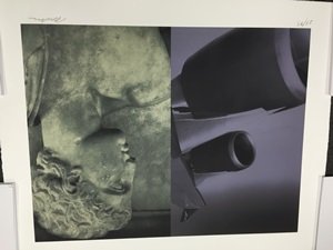 POSTER - POP ART / BUST / JET WING / PURPLE & GRAY -: POSTER - POP ART / BUST / JET WING / PURPLE & GRAY - SIGNED (LOWER RIGHT) - NUMBERED 25/75 (LOWER LEFT) - 32''x40''