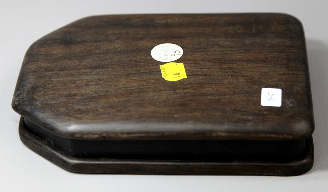INKSTONE IN WOOD BOX: Republic Period; 7.25*5