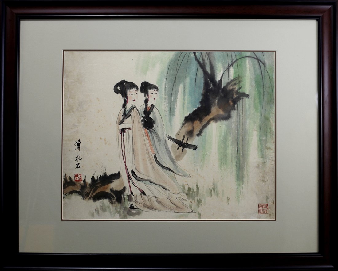 SCROLL OF PAINTING ATTRIBUTED TO FU BAO SHI: 15*18.5