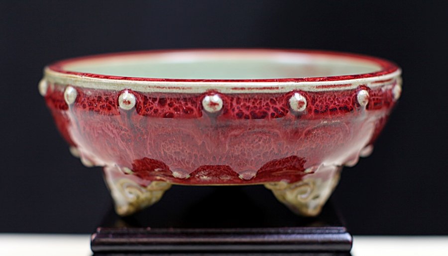 JUN GLAZED POCELAIN WASHER: Diameter: 5.75 inch, Height: 2.5 inch