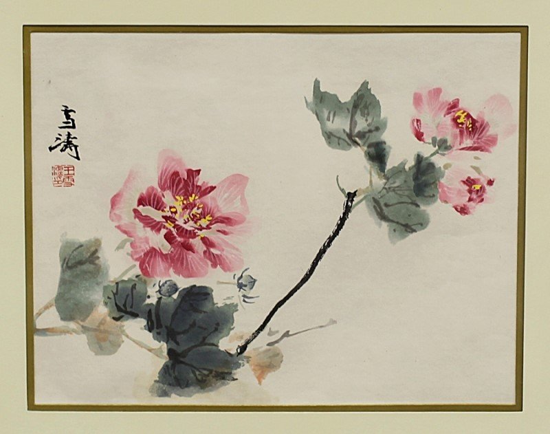 FRAMED PAINTING ON PAPER, ATTRIBUTED TO WANG XUE TAO: Attributed to Wang Xue Tao. Lengh: 13 inch, Width: 10 inch