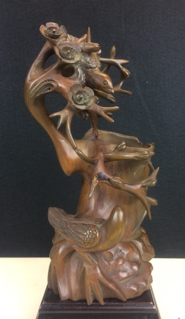 BOXWOOD BUDDHIST STATUE: Early 20th Century. Height: 10 inch