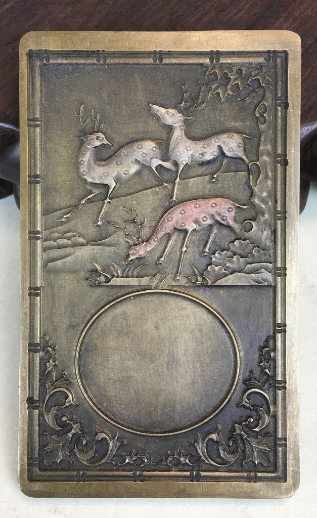 BRONZE INKSTONE: Early 20th Century. 4*6.5 inch
