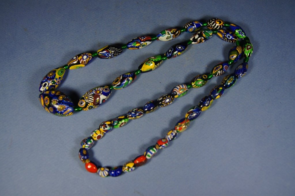 Enamel hand painted Totem beads necklace: Enamel hand painted Totem beads necklace ; L: 74 cm