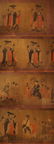 Chinese antique water color on silk scroll
