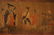 Chinese antique water color on silk scroll - 9