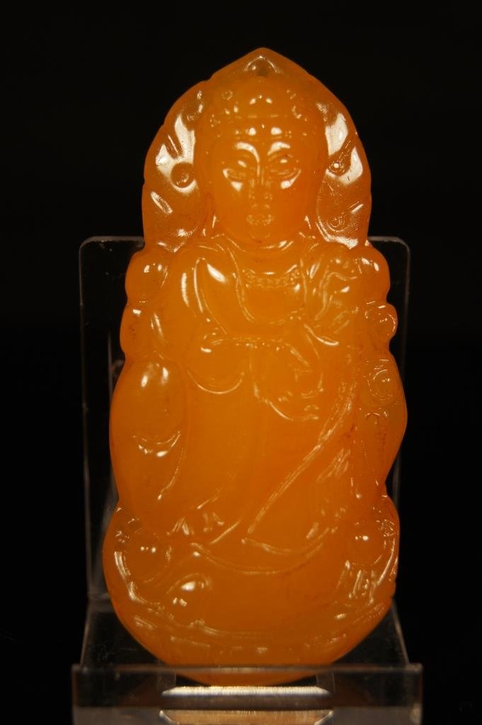 Indonesian antique Tian Huang Kwan Yin pendant: Indonesian antique Tian Huang Kwan Yin pendant ; H: 7.3 cm