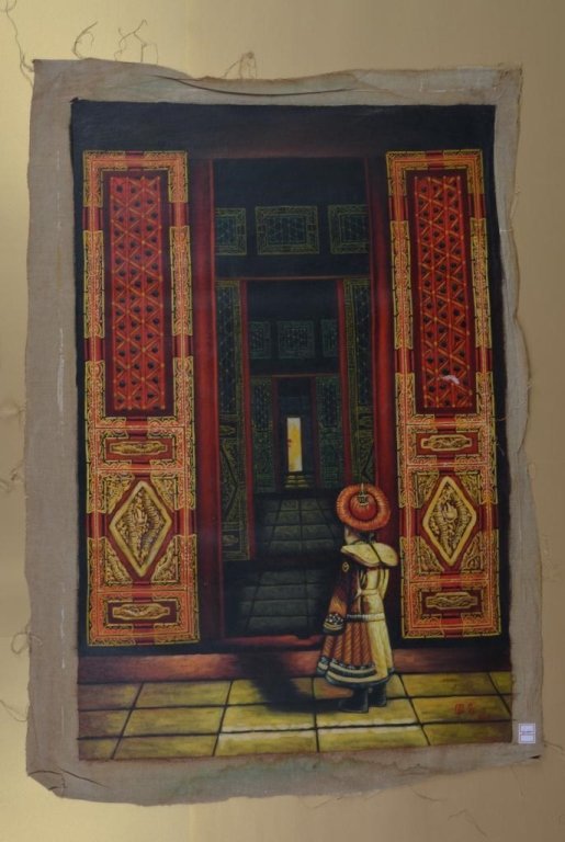 Jiang Guofang ; Chinese oil on canvas: Width:60cm*Length:90cm