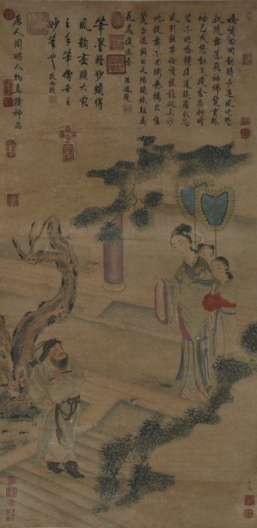 Zhou Fang ; Chinese Scroll Painting: Width:64cm*Length:126cm