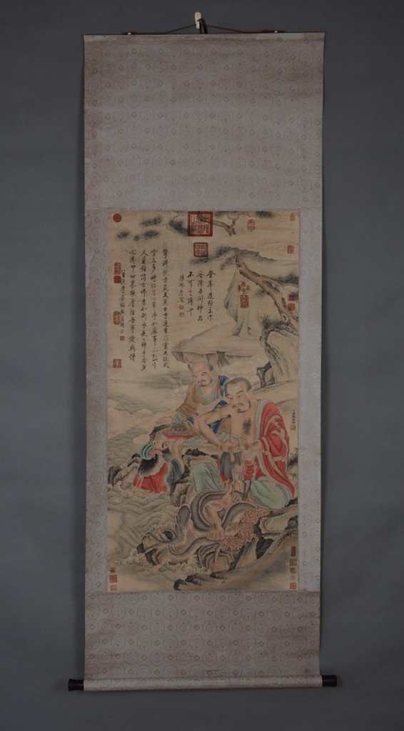 Ding Yunpeng ; Chinese water color scroll (1 of 5)