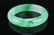Chinese white and green jade Bangle : D: 8.1 cm - 3