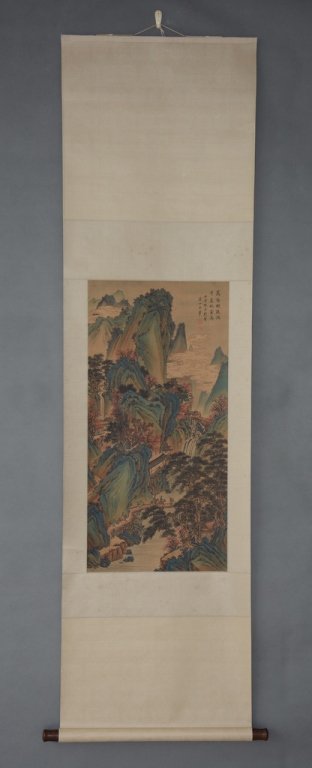 Chinese Scroll Painting ; signed Wang Hui: Width:44cm*Length:88cm
