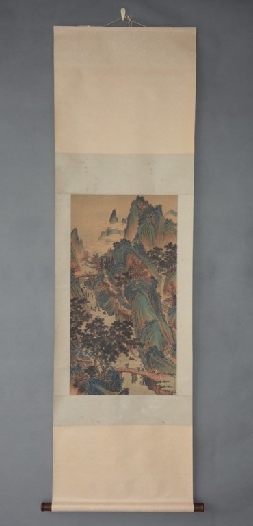 Chinese Scroll Painting ; signed Chou Ying (1 of 7)