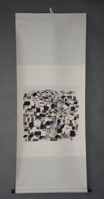 Chinese Scroll Painting ;signed Wu Guanzhong (1 of 4)