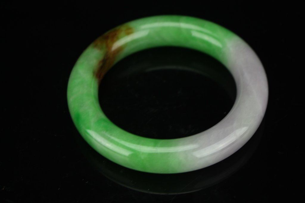 Chinese multi color jade bangle (1 of 3)