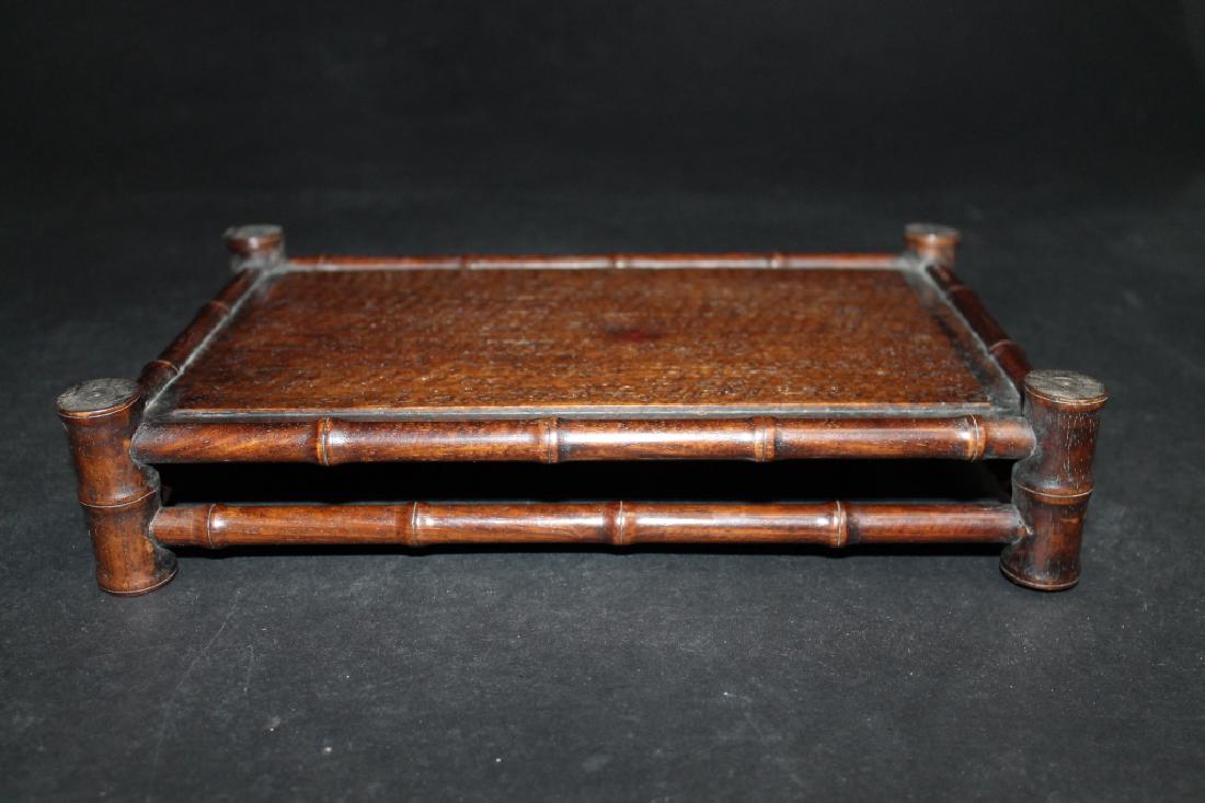 Well Carved Chinese Bamboo Form Stand (1 of 2)