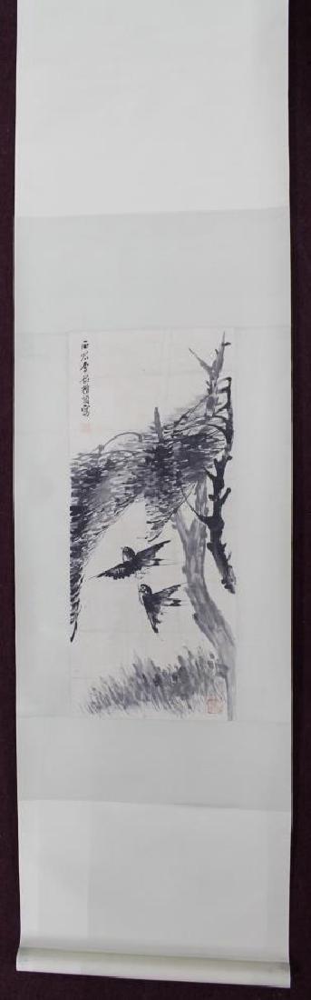 Chinese Watercolro Scroll Painting - Birds (1 of 4)