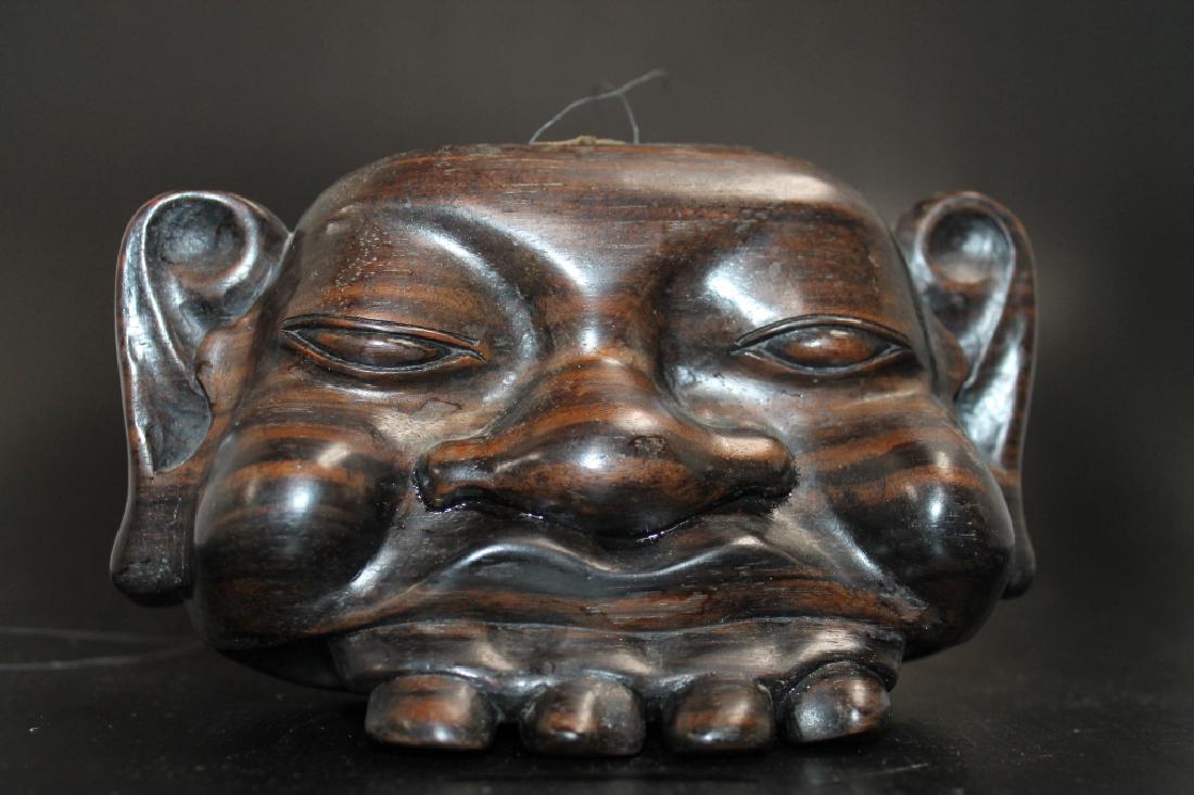 Chinese Carved Wood Bell (1 of 3)