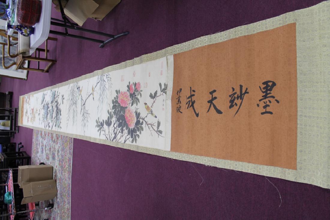 Large Chinese Scroll Painting - Birds & Flowers (1 of 7)