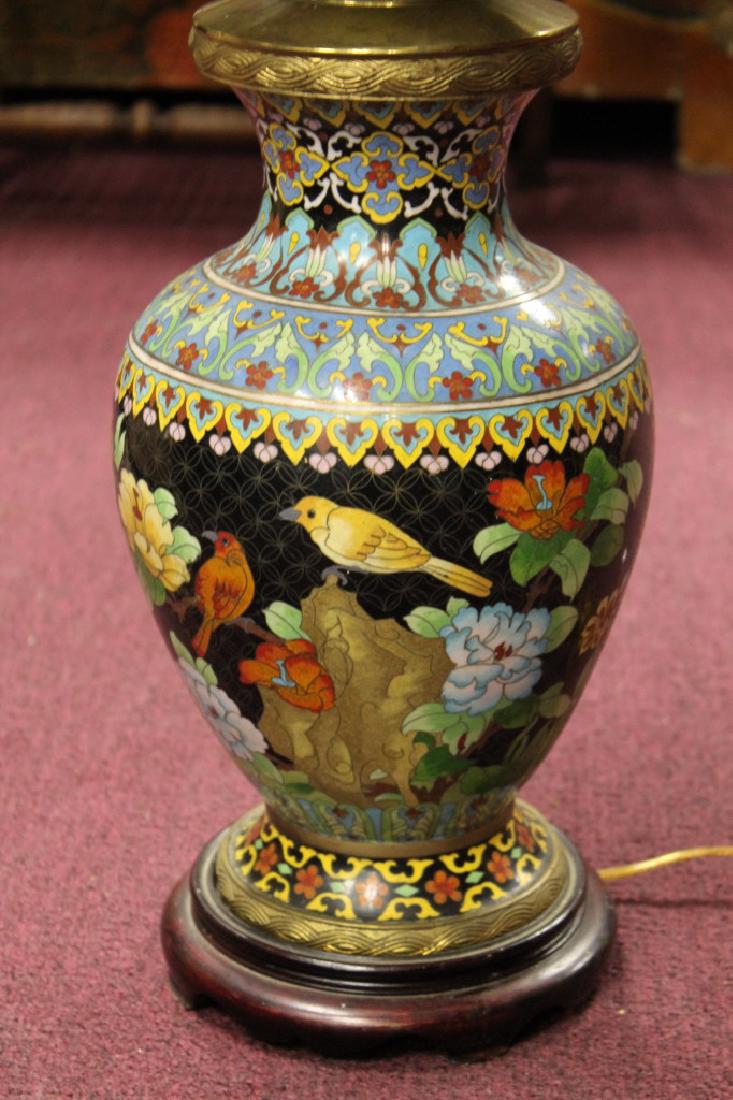 Chinese Cloisonne Vase Lamp (1 of 2)