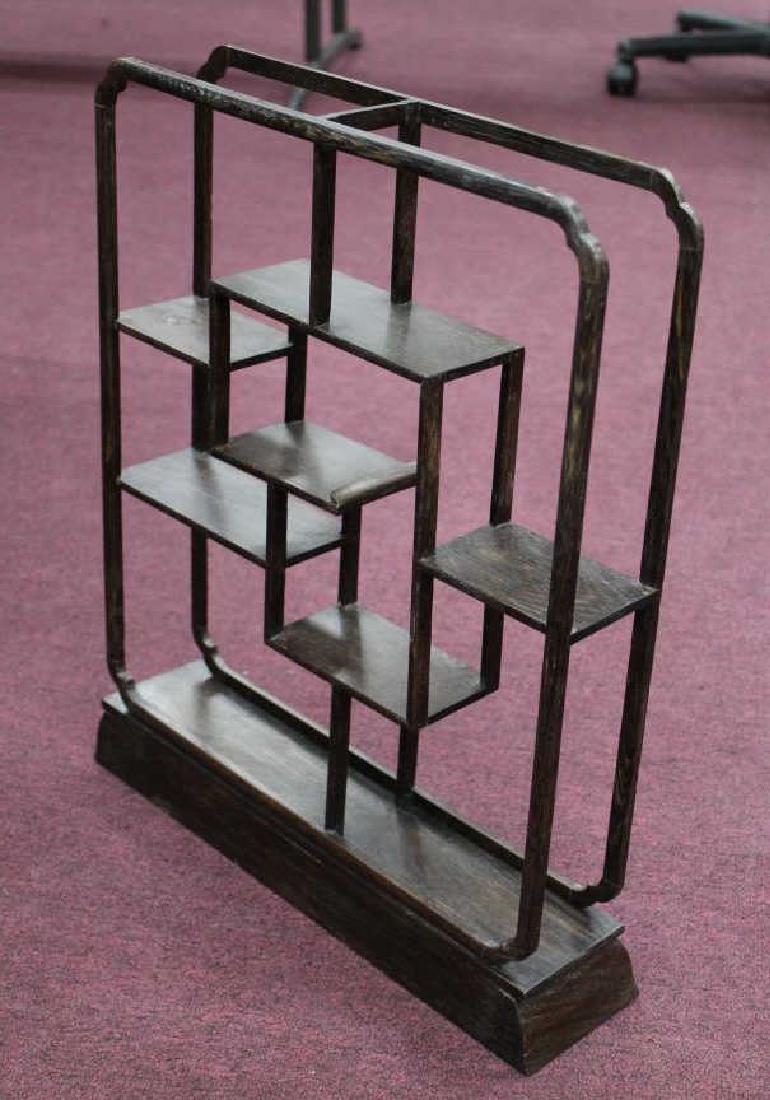 Chinese  Rose wood  Curio Shelf (1 of 2)