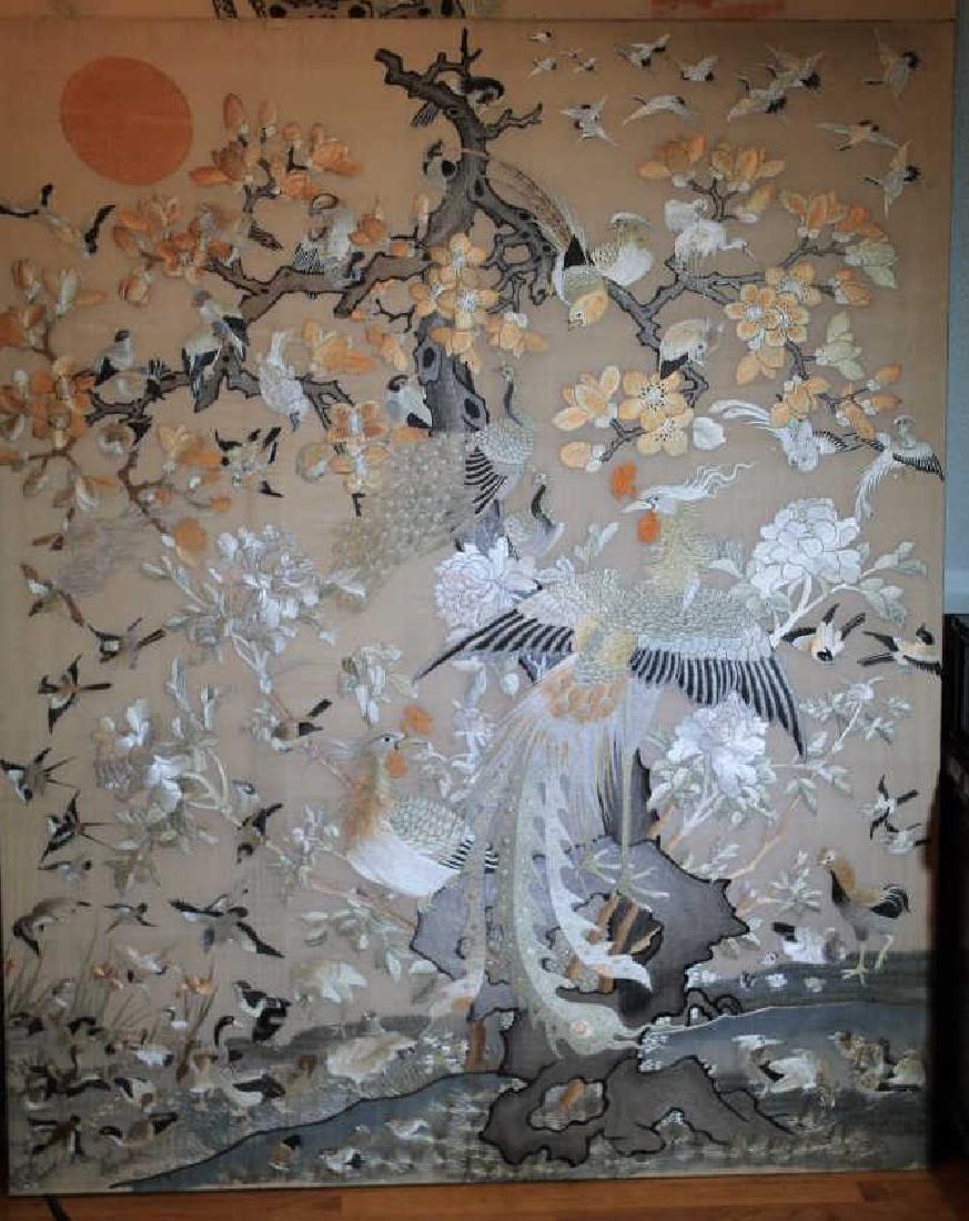 Large Chinese Antique Embroidery (1 of 3)