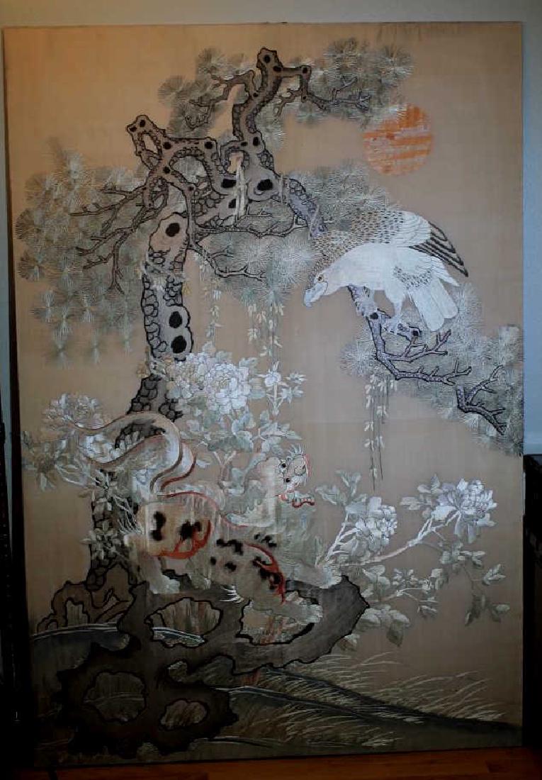 Large Chinese Antique Embroidery (1 of 3)