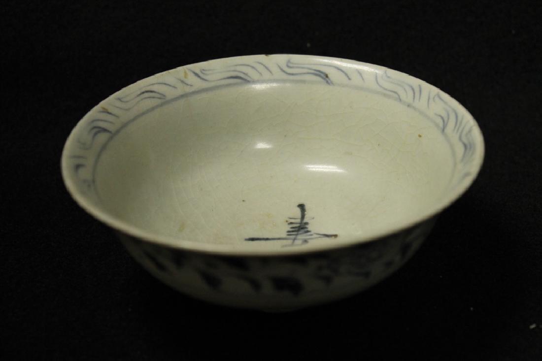 Ming Dynasty B&W Bowl: Size:4.75"D