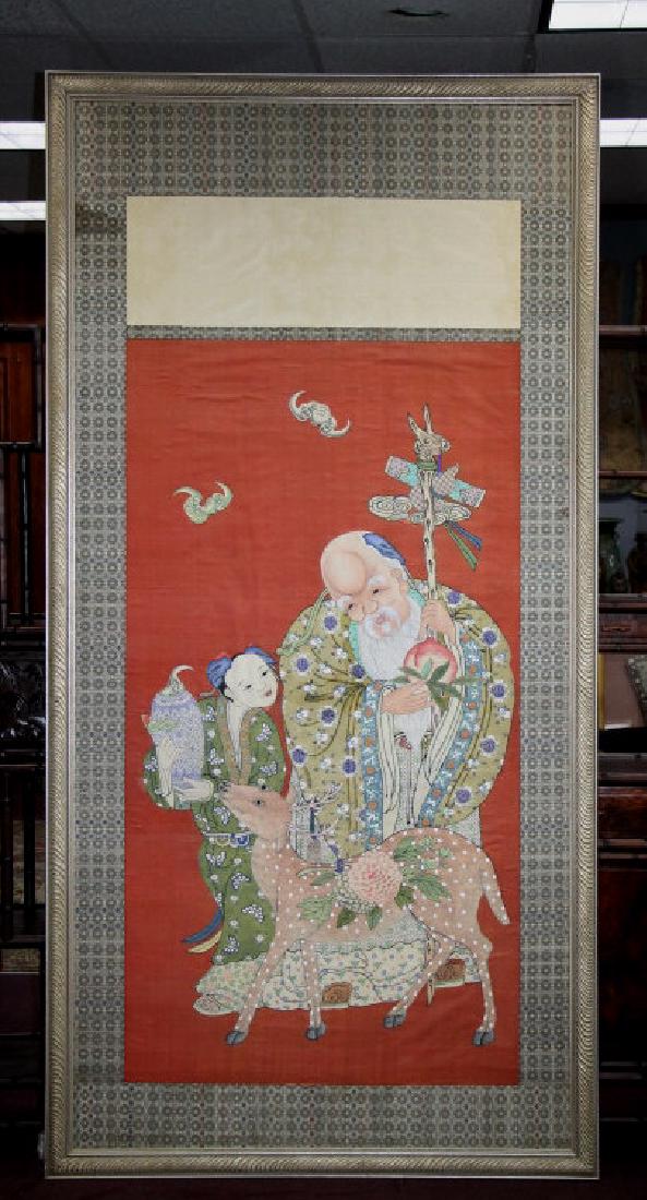 Large Framed Kesi -Longevity God (1 of 4)