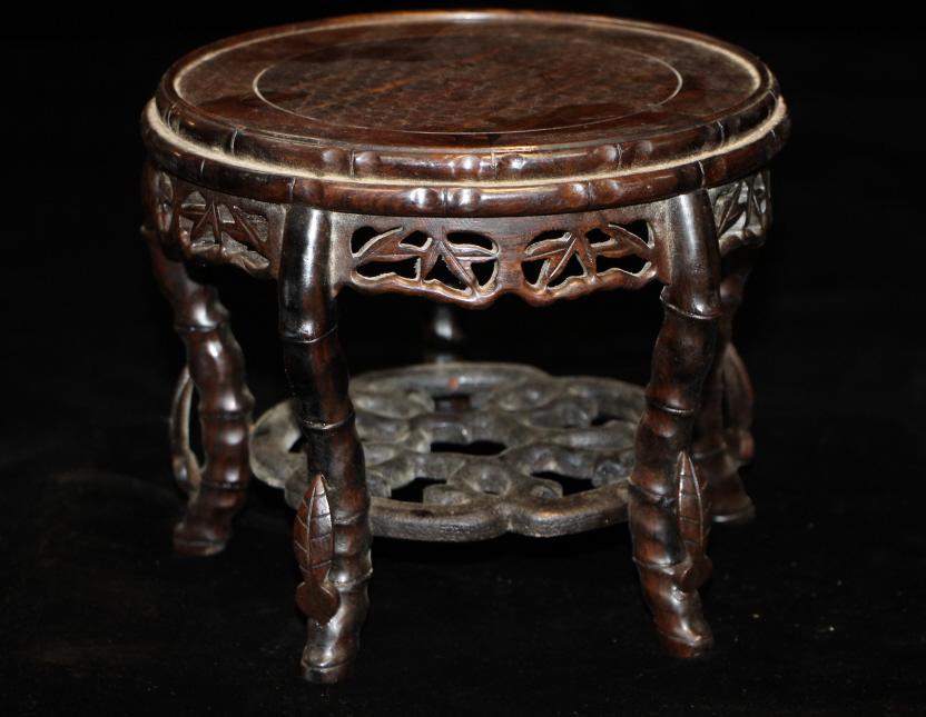 Wood Carved Side Table (1 of 3)