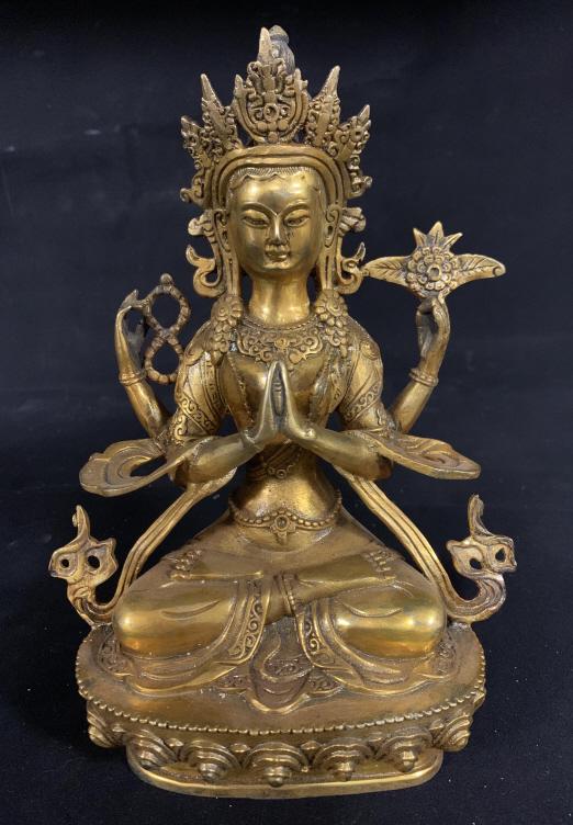 Gold Gilt Bronze Buddha (1 of 3)
