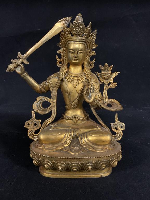 Gold Gilt Bronze Buddha (1 of 2)