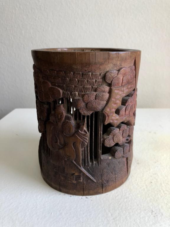 Bamboo Carved Pen Holder (1 of 3)