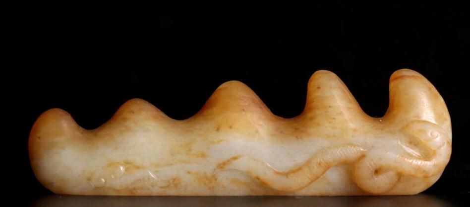 Qing Jade Carved Brush Rest (1 of 2)
